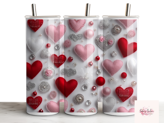 Hearts (sm) - 20oz Skinny Tumbler